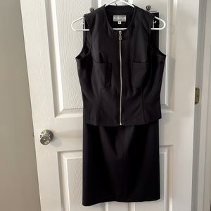 MAG Vest & Pencil Skirt Black. Magaschoni Apparel Group. size 6